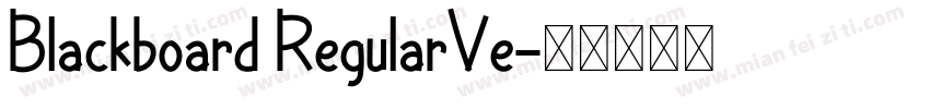 Blackboard RegularVe字体转换